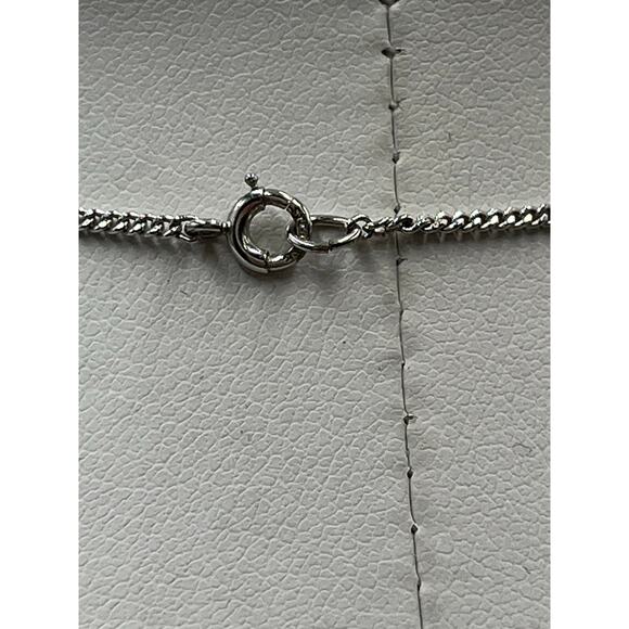 Unique Designs UD 925 Sterling Silver Round Diamond Chip Pendant Necklace - Picture 12 of 14